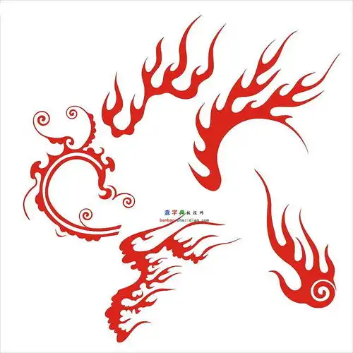 大红色花纹手抄报花边
