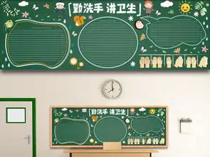 原创礼仪卫生教育勤洗手讲卫生主题黑板报图片设计素材高清ai模板下载7.70mb卫生教育黑板报大全