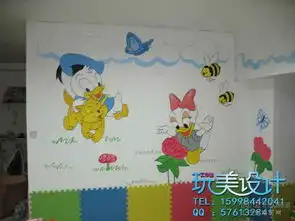 幼儿园的可爱墙画