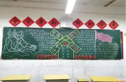 众志成城同心抗疫抚州一中抗疫黑板报宣传活动