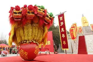 开封翰园庙会上演舞狮绝技曾登奥运舞台获赞