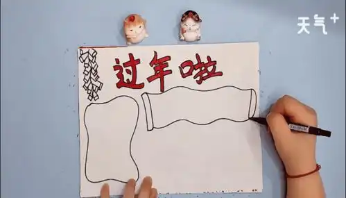 一年级过年手抄报一年级过年画报