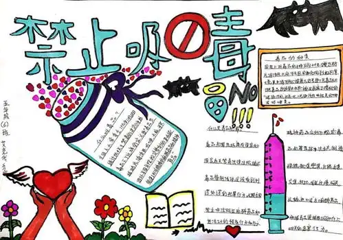 高昌区各中小学开展争做禁毒小卫士手抄报活动