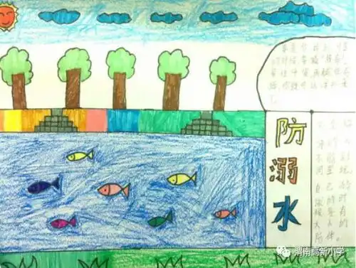 防溺水手抄报简单好画模