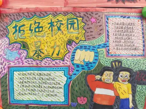 反欺凌黑板报图片