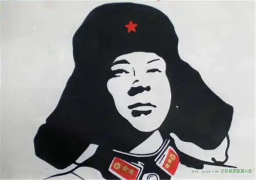 雷锋简笔画黑板报