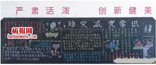 防震减灾黑板报高中黑板