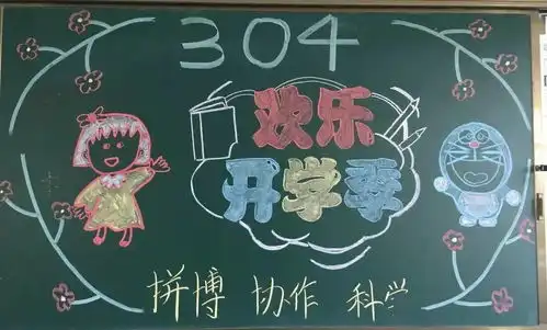开学了黑板报图片