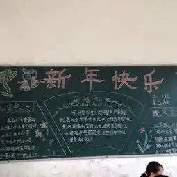 庆元旦,迎新年黑板报活动