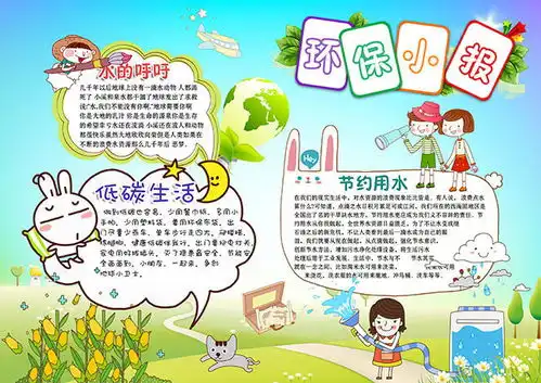 卡通简约创意环保手抄报板报