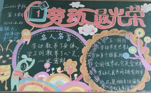 劳动的黑板报誊写