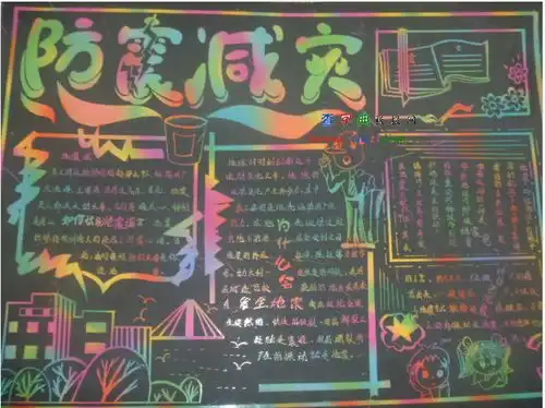 关于防震减灾黑板报设计关于防震减灾黑板报图片查字典板报网