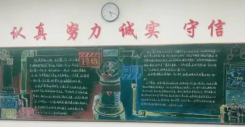 德清求是高中记国美部珍惜时间主题黑板报评比大赛
