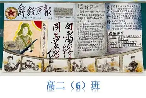 学习雷锋高中黑板报评比获奖作品展示