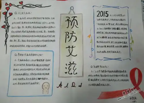 艾滋病的手抄报