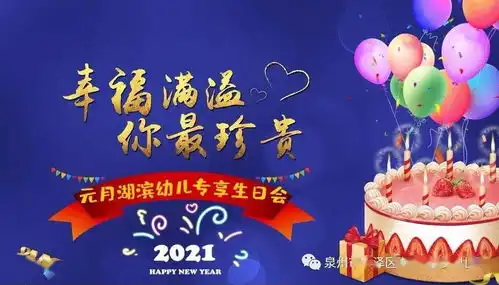 泉州湖滨大地幼儿园2021年元月生日会