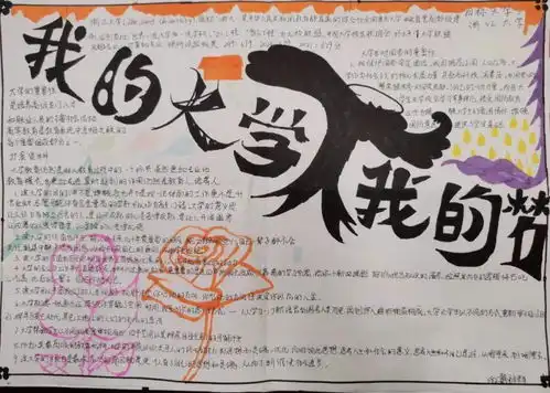 我的大学我的梦手抄报