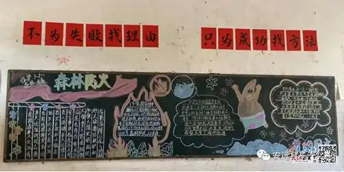 安远长沙学校开展森林防火暨食品安全教育系列板报宣传活动