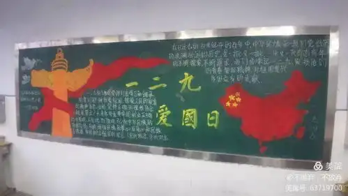 爱国之情,永存我心鹤壁二中开展铭记一二九主题黑板报评比活动