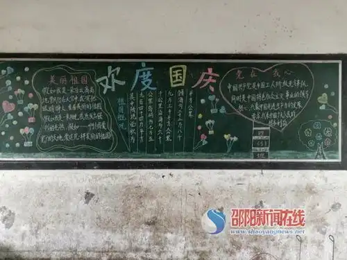 洞口县高沙镇中心小学开展庆国庆主题黑板报评比活动