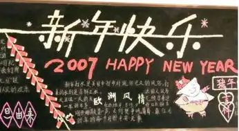主题为春节的黑板报图片
