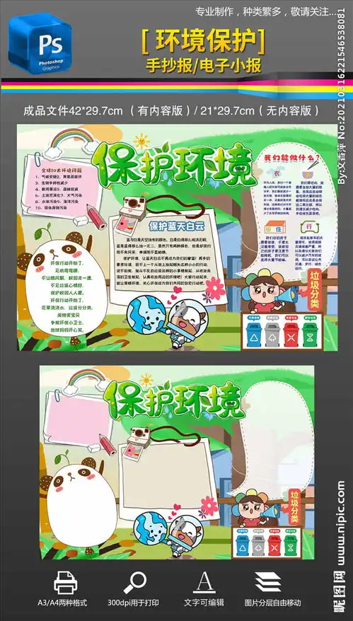 环境保护手抄报小报保护地球图片