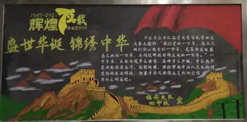 福建省森林消防总队学党史感党恩庆国庆主题板报展评活动