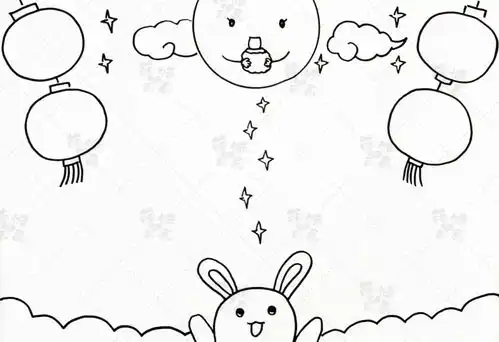 节日黑板报简单学画