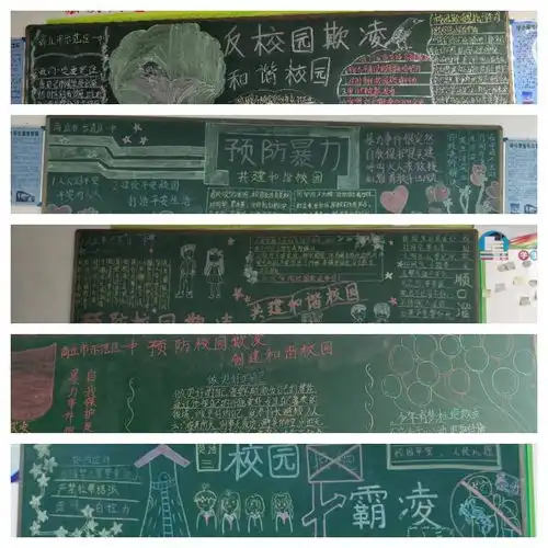 防欺凌黑板报欺凌