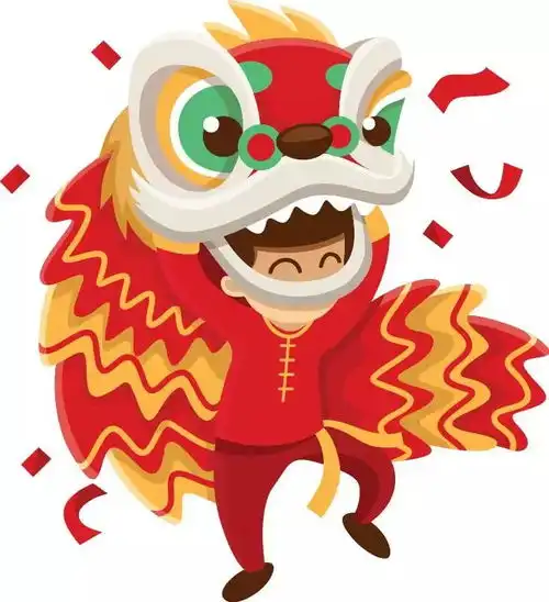 元旦舞狮子黑板报游园
