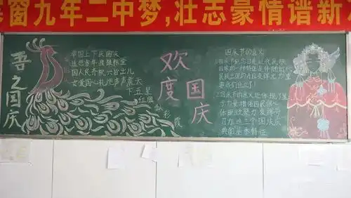 国庆黑板报标题板报