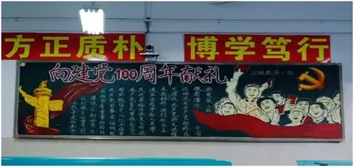 我校开展庆祝中国共产党成立100周年黑板报展评活动
