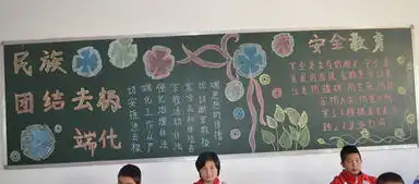 轮台县第四小学举办安全教育去极端化黑板报评比活动