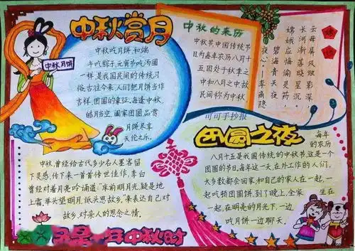 中秋佳节把这些知识和故事讲给孩子吧附手抄报模板好词好句好段好诗范文