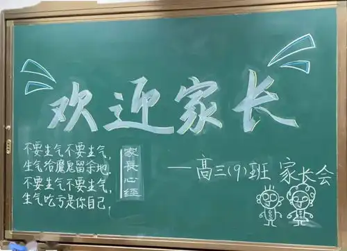 欢迎各位家长的黑板报