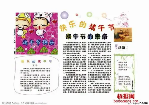 快乐的端午节电子展板
