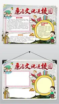清正廉洁漫画黑板报