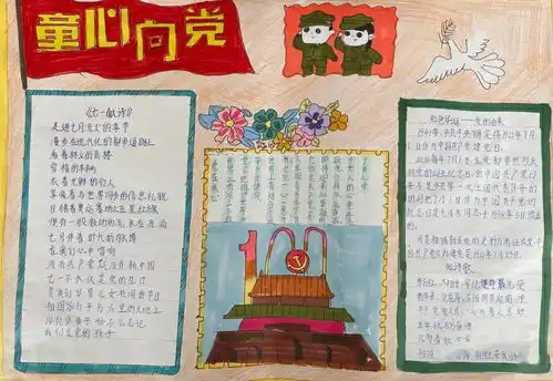 童心向党海原县小学生童心向党主题手抄报比赛优秀作品展示