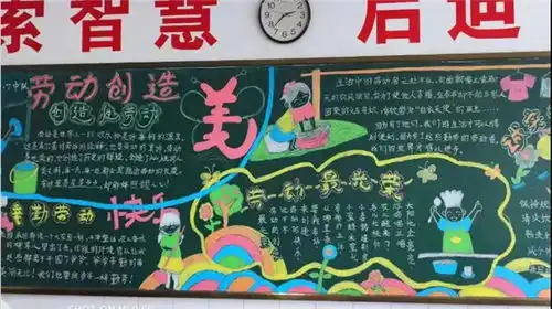 黑板报手工展示川大附小江安河分校劳动小能手上线啦