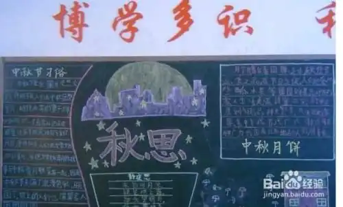 中秋节黑板报怎么画