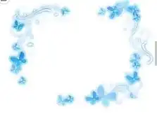 黑板报花边蓝色蝴蝶