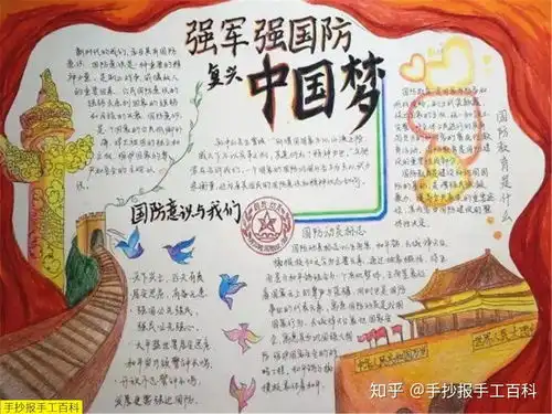 国防教育的手抄报手抄报