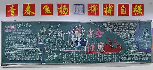安全与健康黑板报大丰收