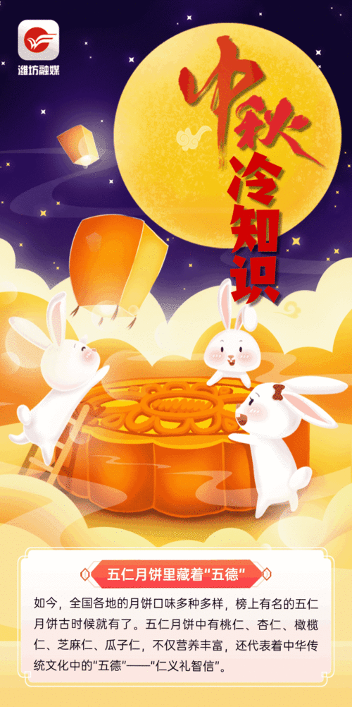网络中国节中秋丨动图海报敲黑板热腾腾的中秋冷知识开讲啦
