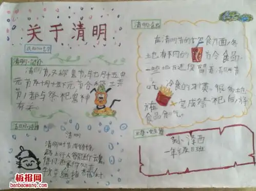 关于清明清明节的来历手抄报