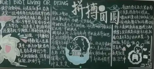 拼搏团圆记高三年级黑板报