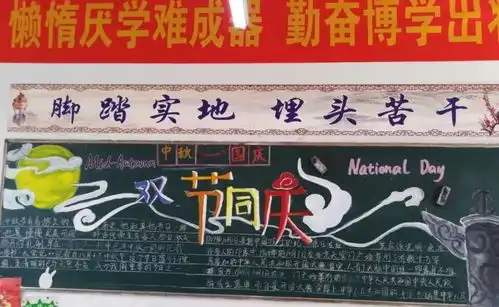 我校开展迎中秋庆国庆主题黑板报评比活动