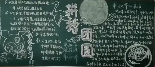 拼搏团圆记高三年级黑板报