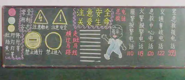 安全教育黑板报在家遇生人