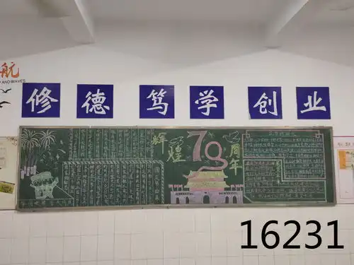 2019年秋学期庆祝建国70周年主题黑板报评比结果